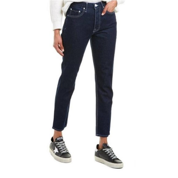 GRLFRND Karolina Ultra High Waisted Rigid Denim Slim Button Fly Dark Jeans - 26 - Picture 11 of 11
